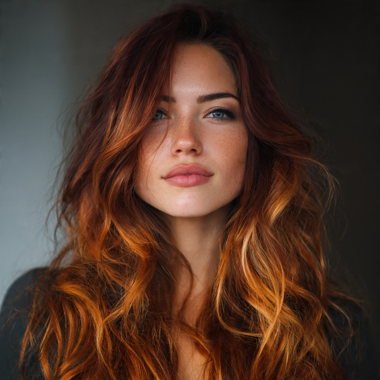 an attractive women with calico hair for 2