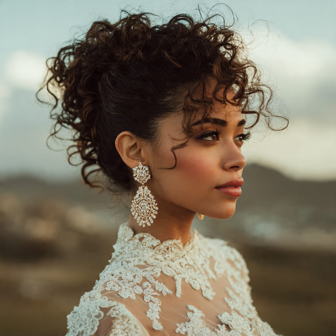15 Wedding Hair Ideas for Brides That Look Beautiful and Last All Day 11 an attractive women with curly updo wedding