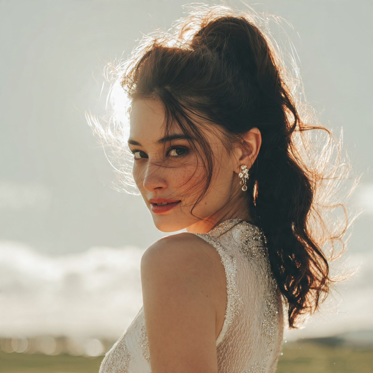 15 Wedding Hair Ideas for Brides That Look Beautiful and Last All Day 10 an attractive women with low ponytail with