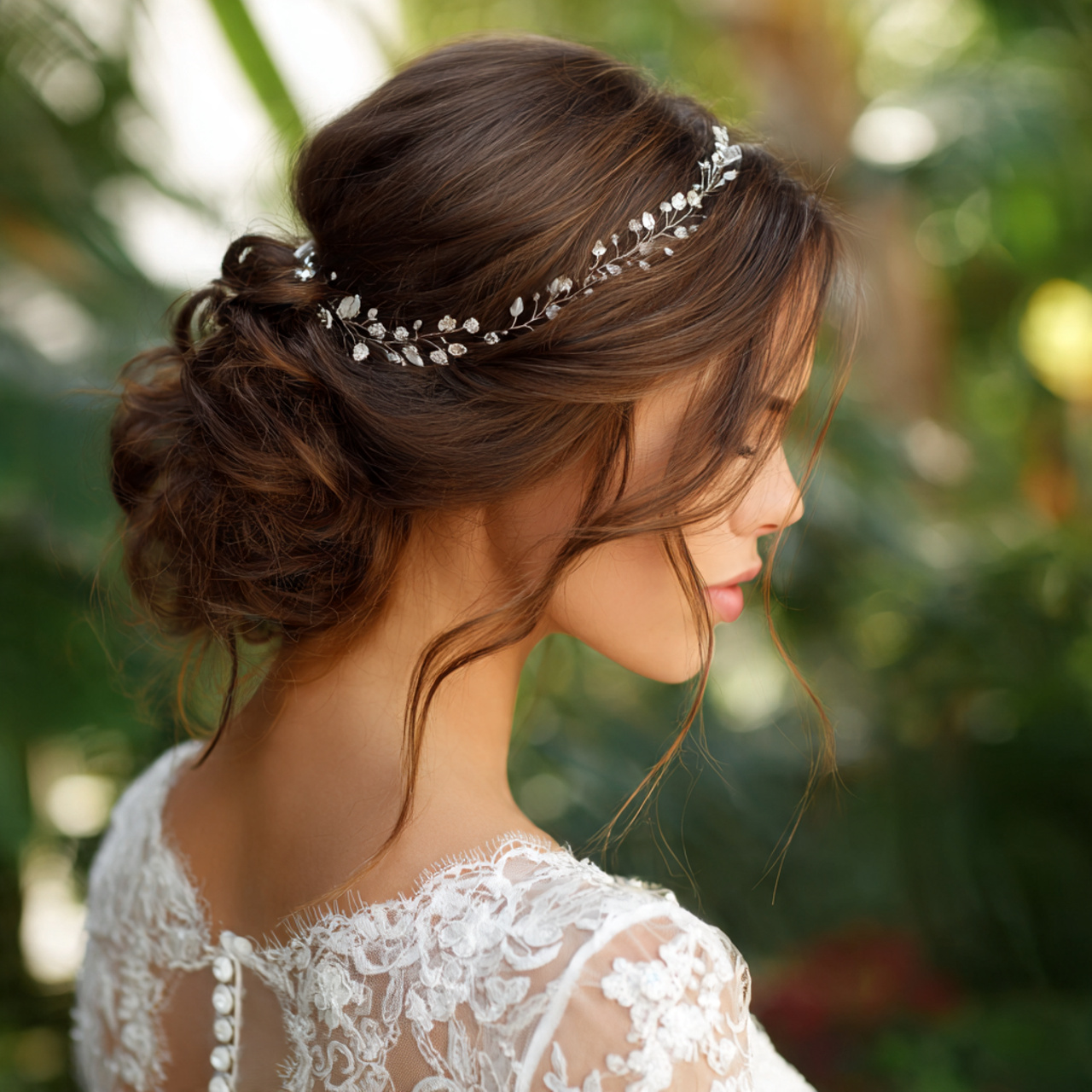 an attractive women with the low bun 1