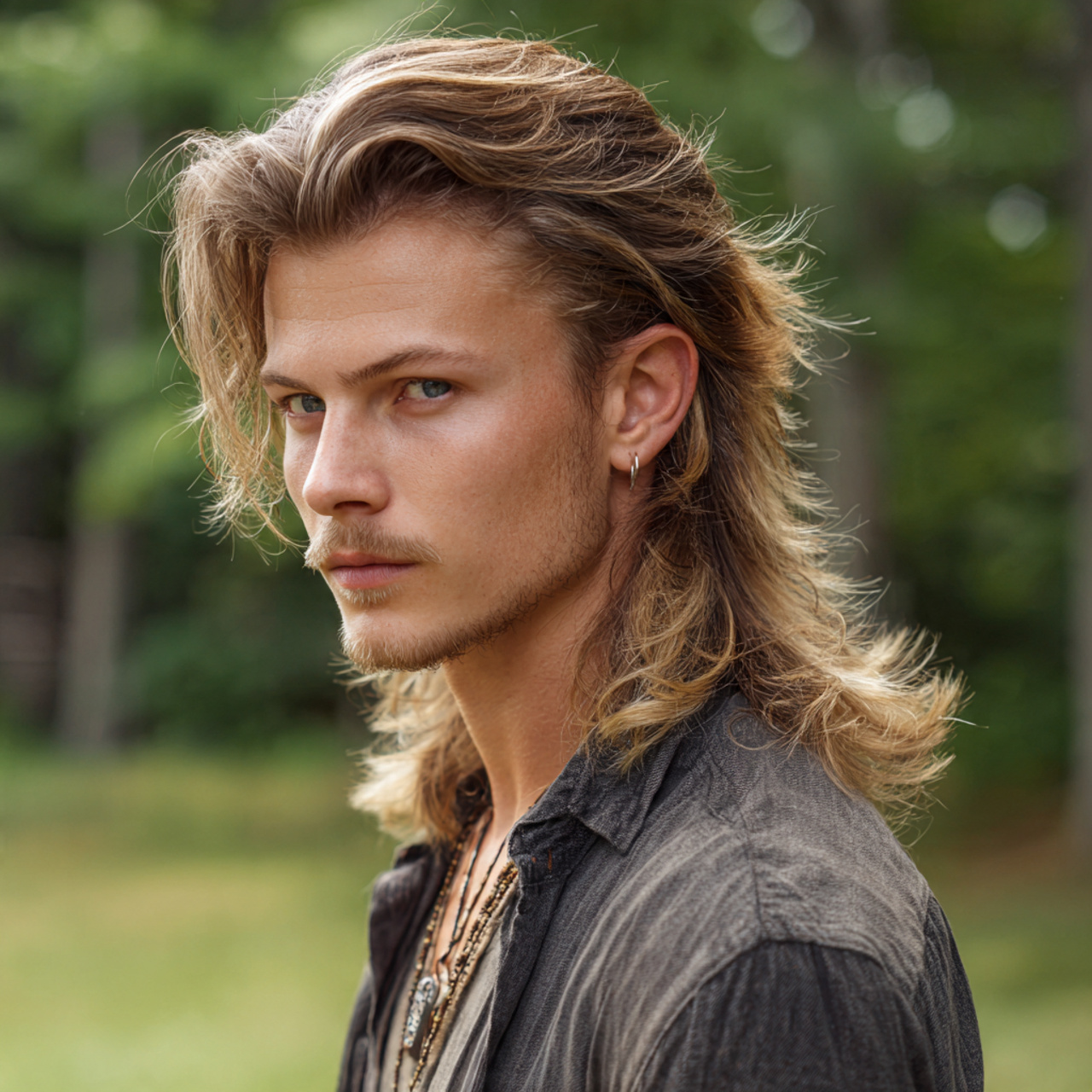 Mullet Wolf Cut: 20 Bold Ideas to Redefine Your Edge 11 attractive men with balanced wolf mullet for