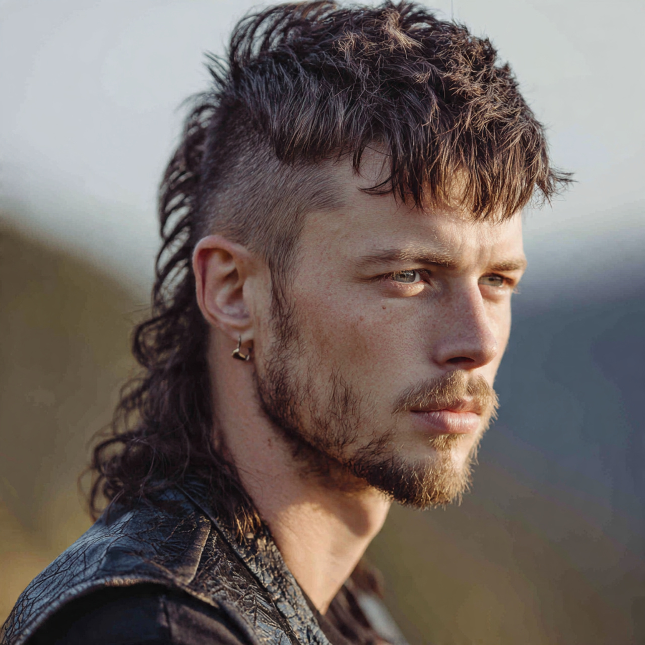 Mullet Wolf Cut: 20 Bold Ideas to Redefine Your Edge 17 attractive men with choppy wolf mullet with