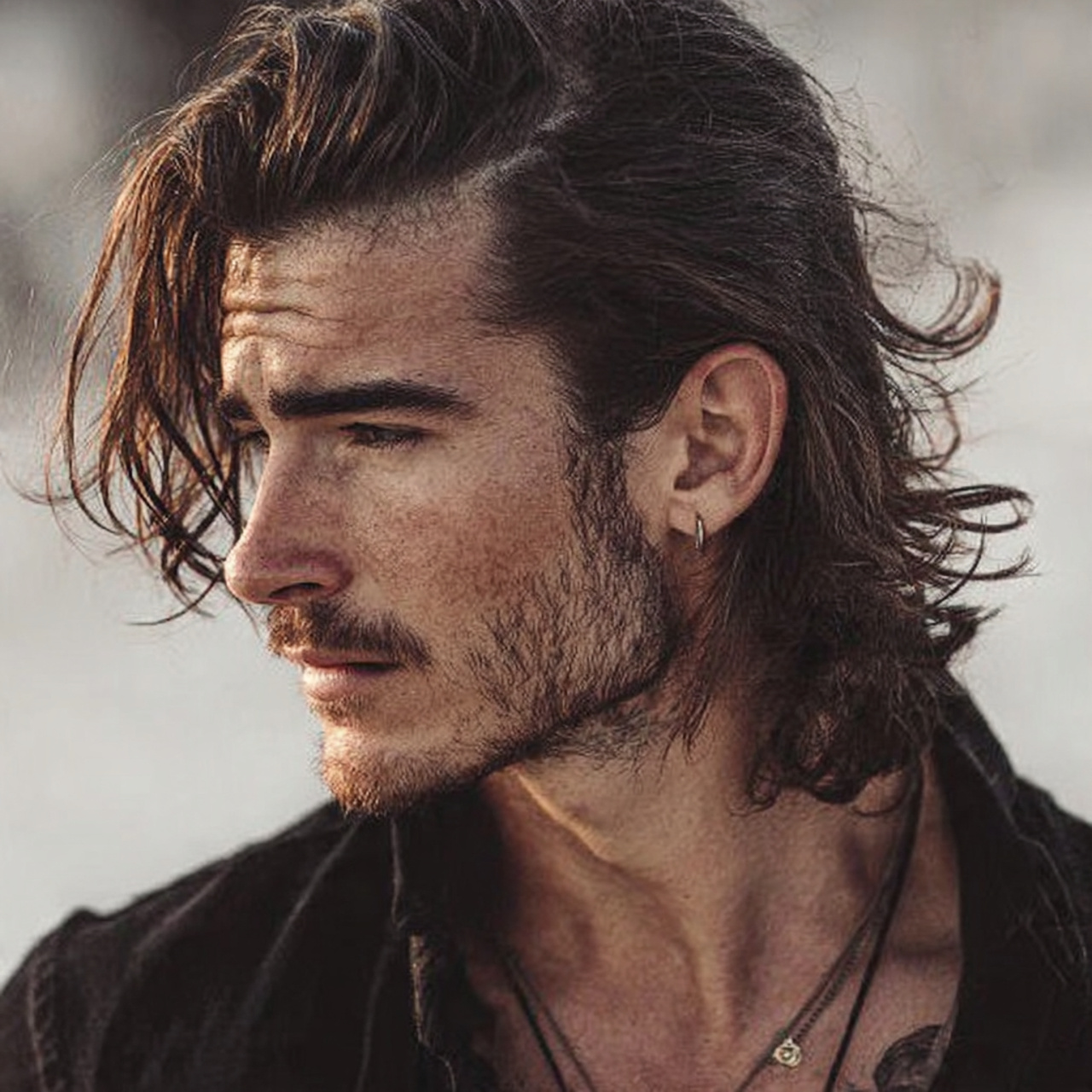 Mullet Wolf Cut: 20 Bold Ideas to Redefine Your Edge 2 attractive men with modern wolf mullet with