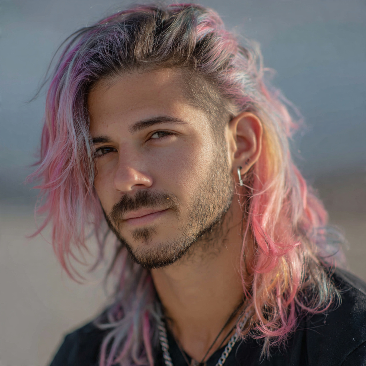 Mullet Wolf Cut: 20 Bold Ideas to Redefine Your Edge 16 attractive men with pastel wolf mullet for