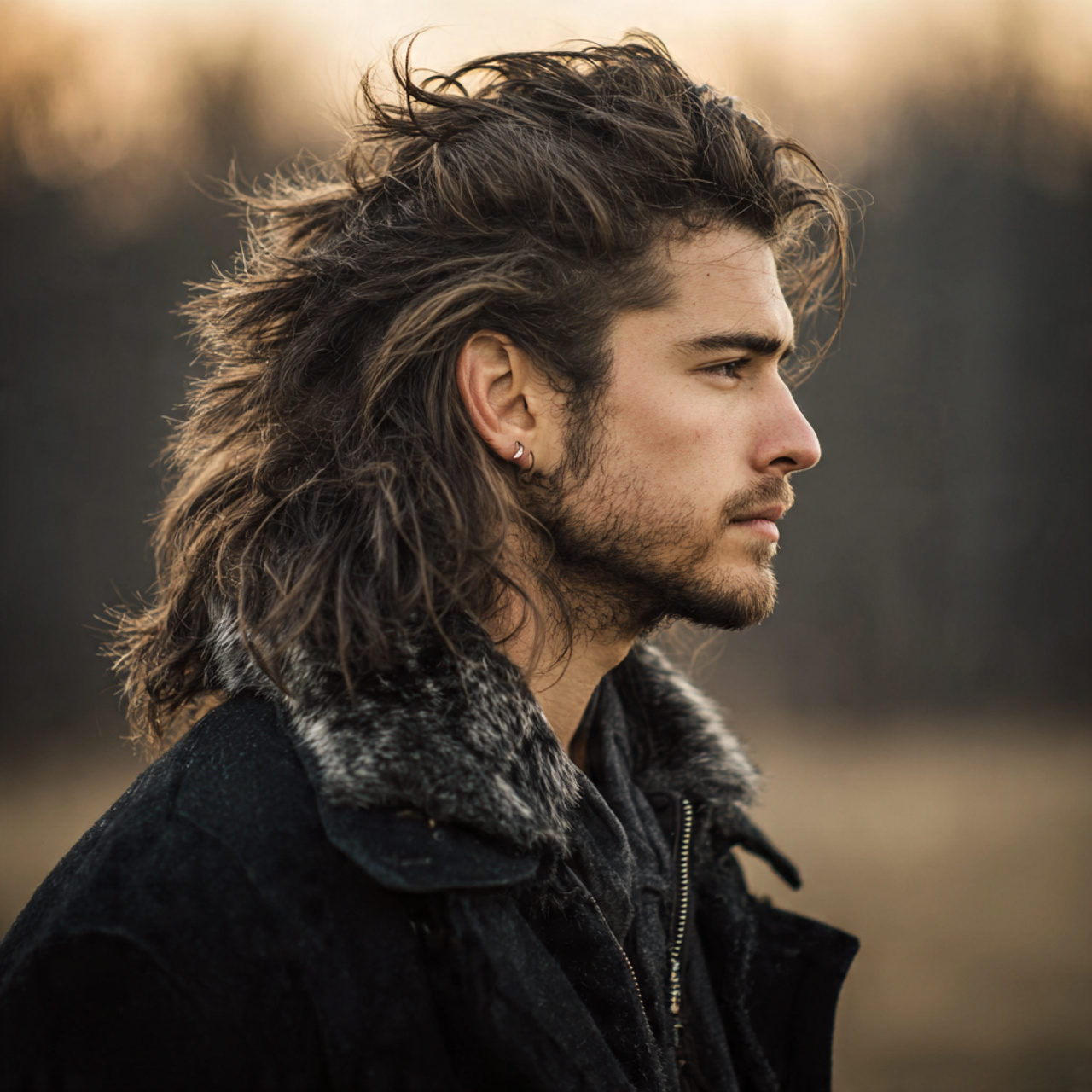 Mullet Wolf Cut: 20 Bold Ideas to Redefine Your Edge 1 attractive men with shaggy wolf mullet for