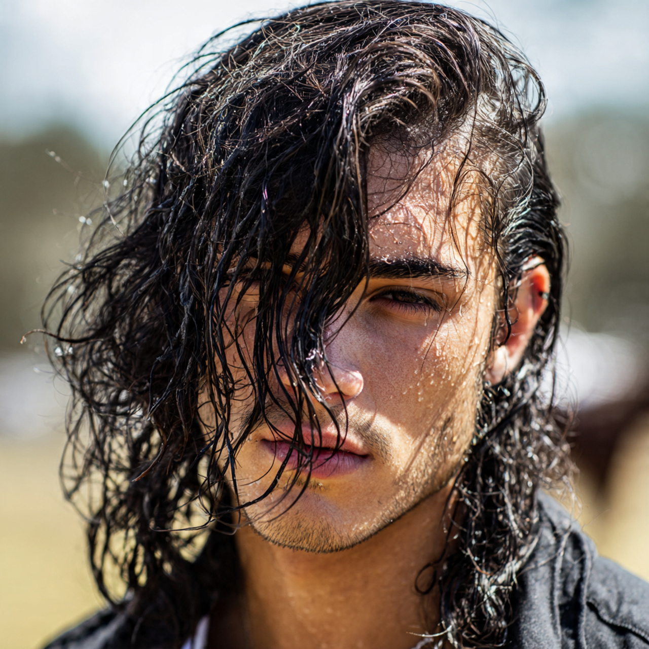Mullet Wolf Cut: 20 Bold Ideas to Redefine Your Edge 5 attractive men with wet look wolf mullet