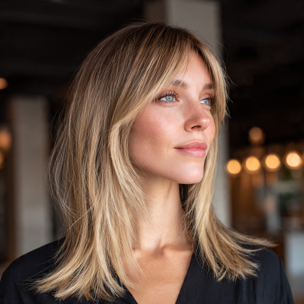high resolution salon photo of a hime haircut