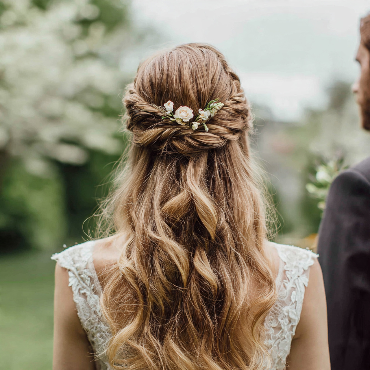 14 Romantic Wedding Hair to Make Your Day Most Memorable 3 romantic wedding half up twisted crown