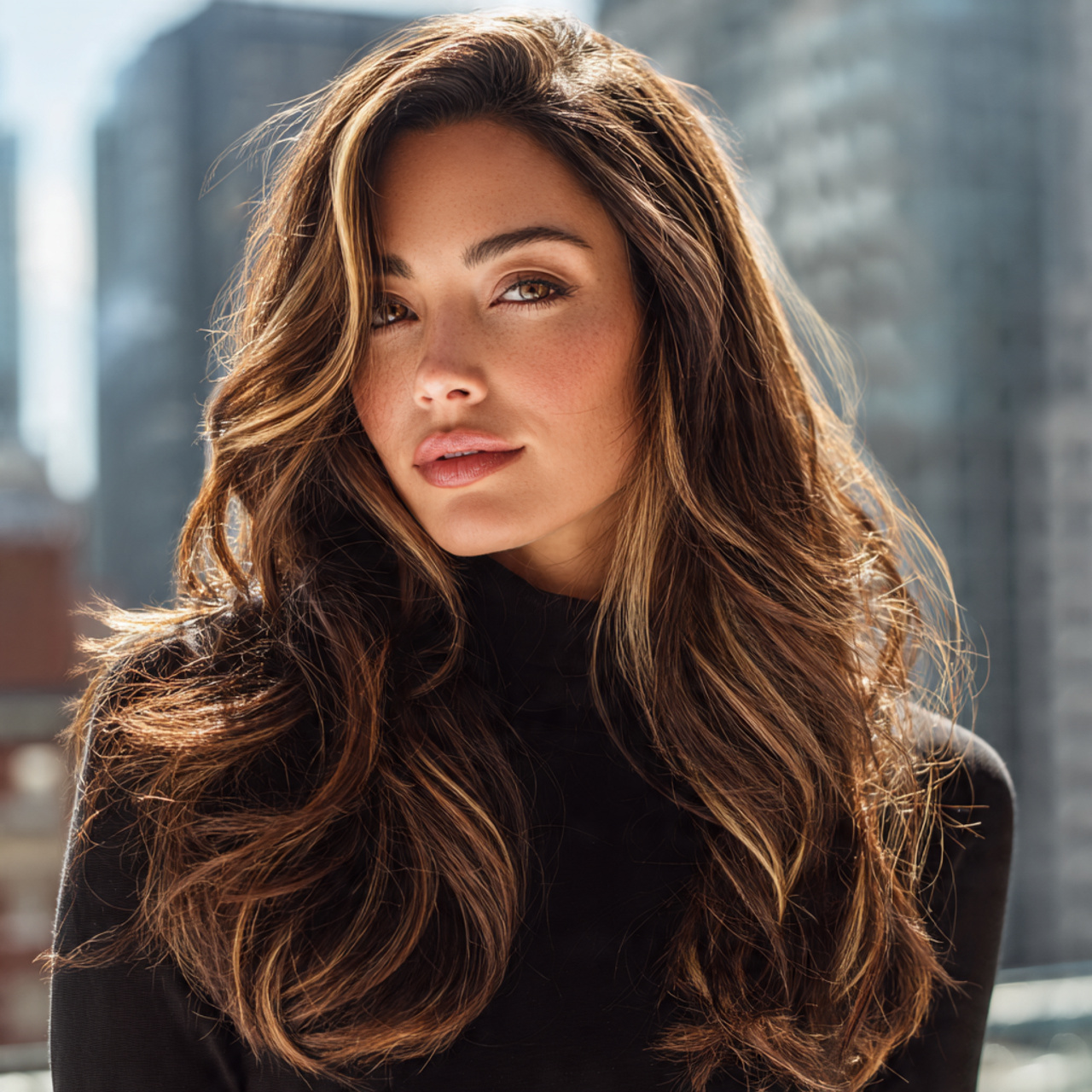 20 Stunning Sun Kissed Brunette Hair Ideas You’ll Love 16 sun kissed brunette with money piece highlight