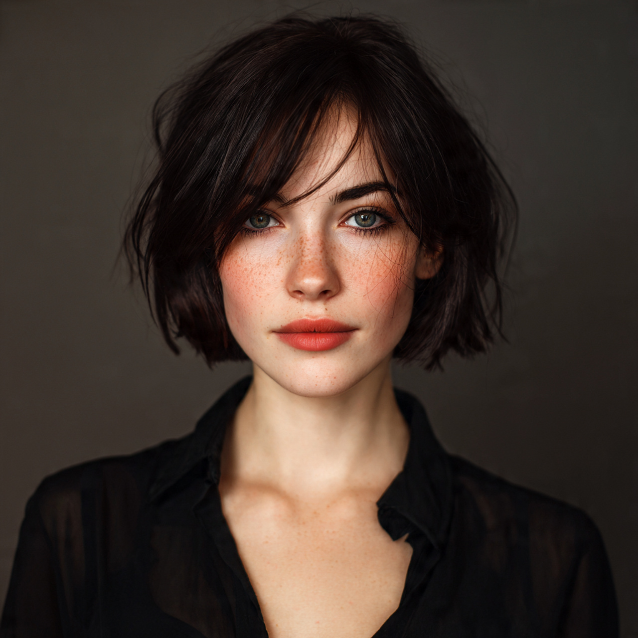 14 Hush Cut Short: Soft, Modern, and Effortlessly Stylish 6 an attractive women with chin length airy hush cut