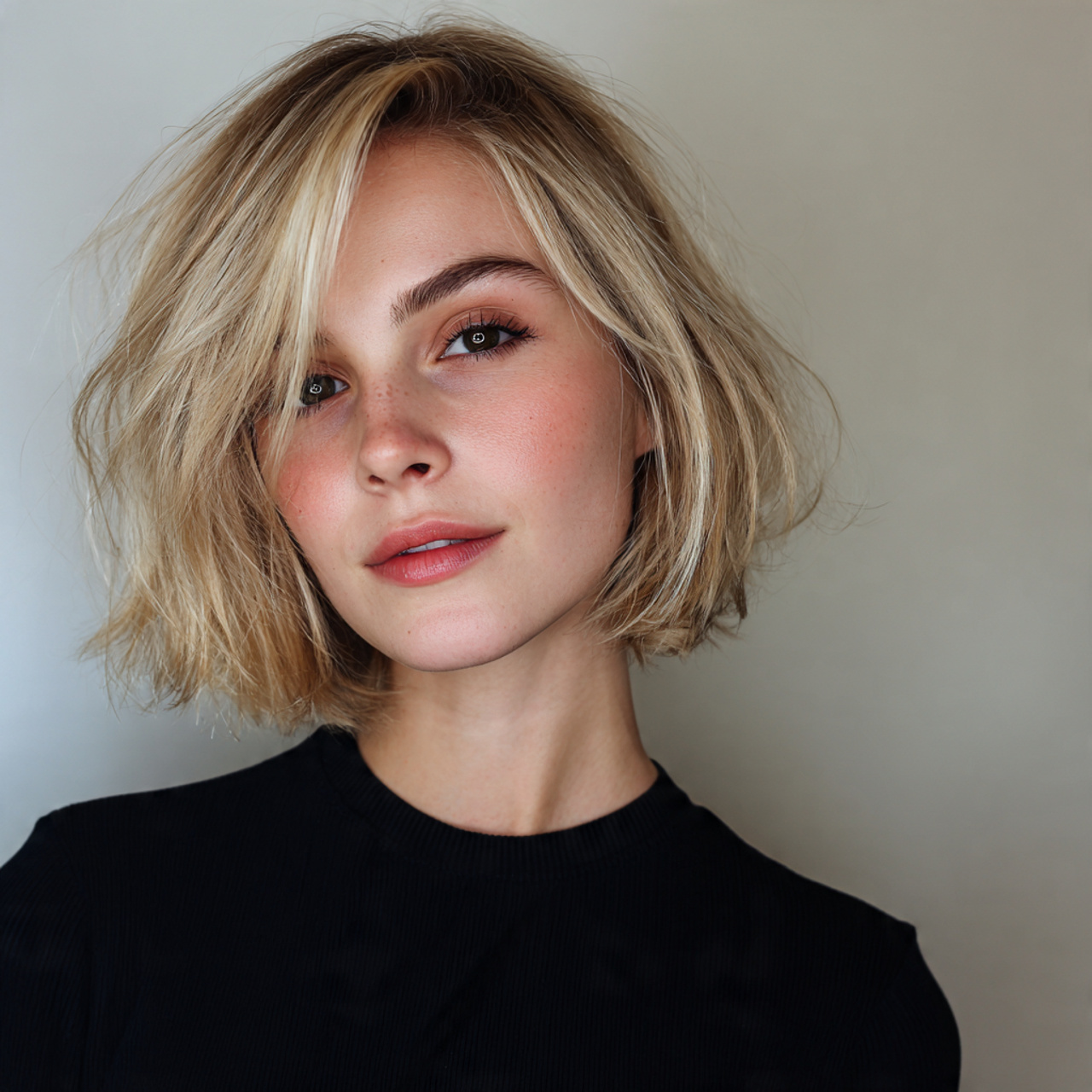 12 Hush Cut: Soft, Layered Hair Trend That Looks Effortless and Modern 11 an attractive women with minimal layer natural hus