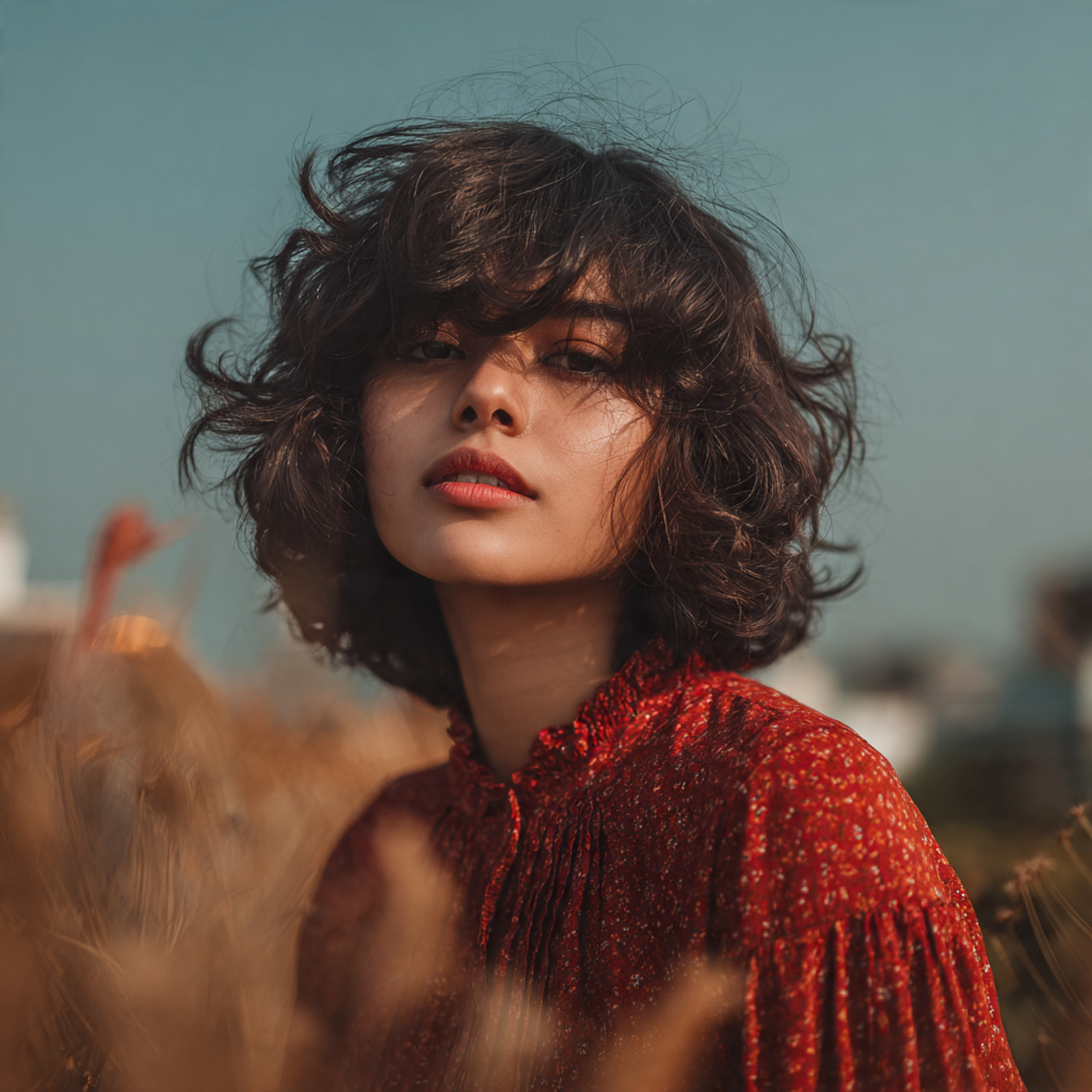 15 Soft & Trendy Hush Cut Hair Medium Ideas for Modern Style 10 an attractive women with outdoor view having mediu 6