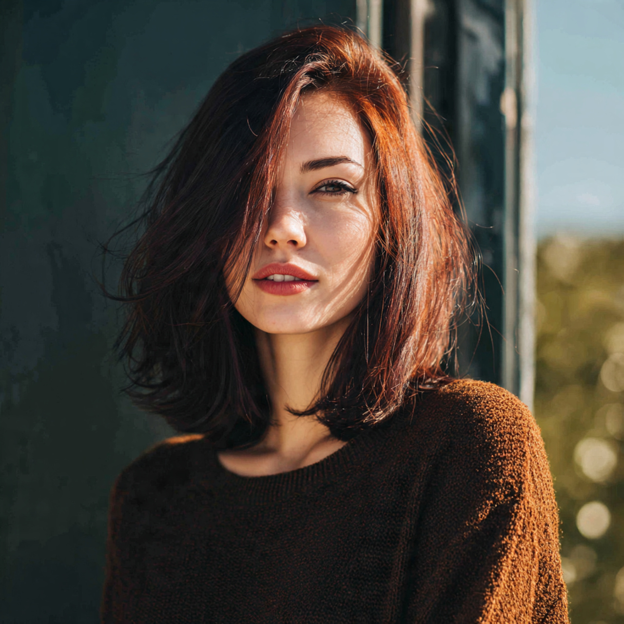 15 Soft & Trendy Hush Cut Hair Medium Ideas for Modern Style 12 an attractive women with outdoor view having mediu 8