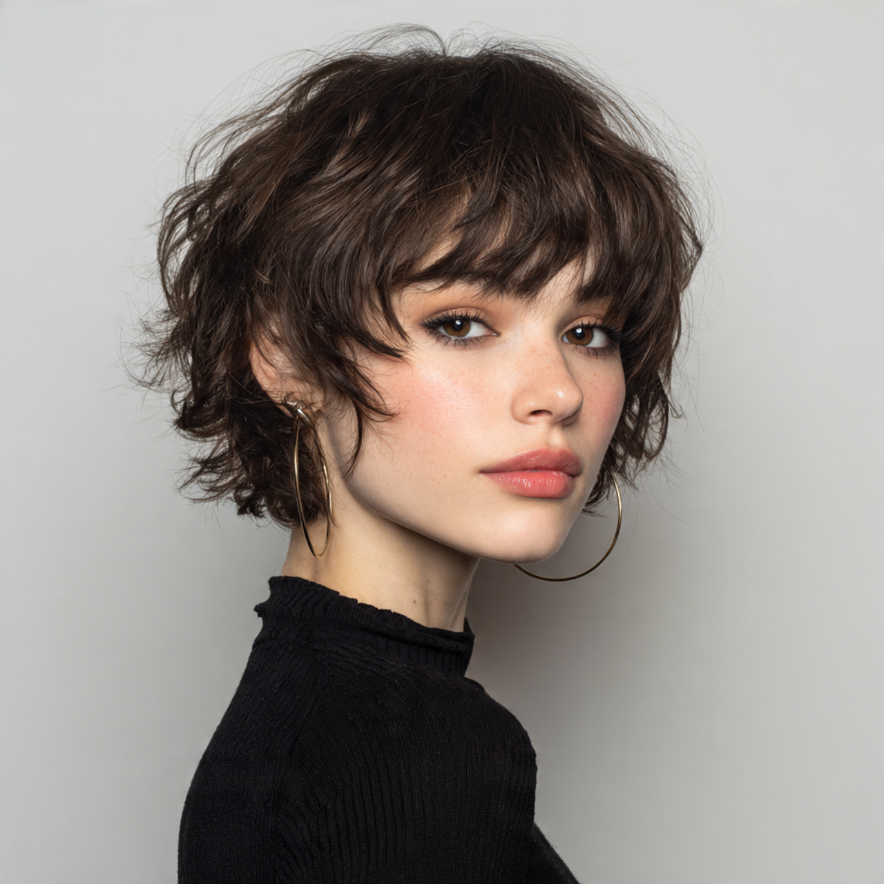 14 Hush Cut Short: Soft, Modern, and Effortlessly Stylish 14 an attractive women with soft volume hush cut shor