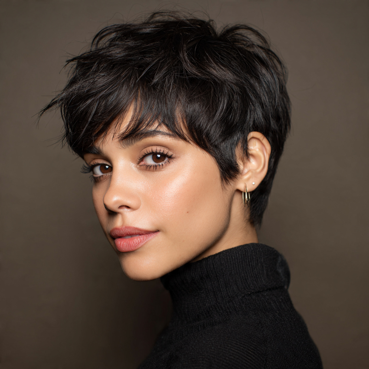 14 Hush Cut Short: Soft, Modern, and Effortlessly Stylish 5 an attractive women with textured hush cut pixie l