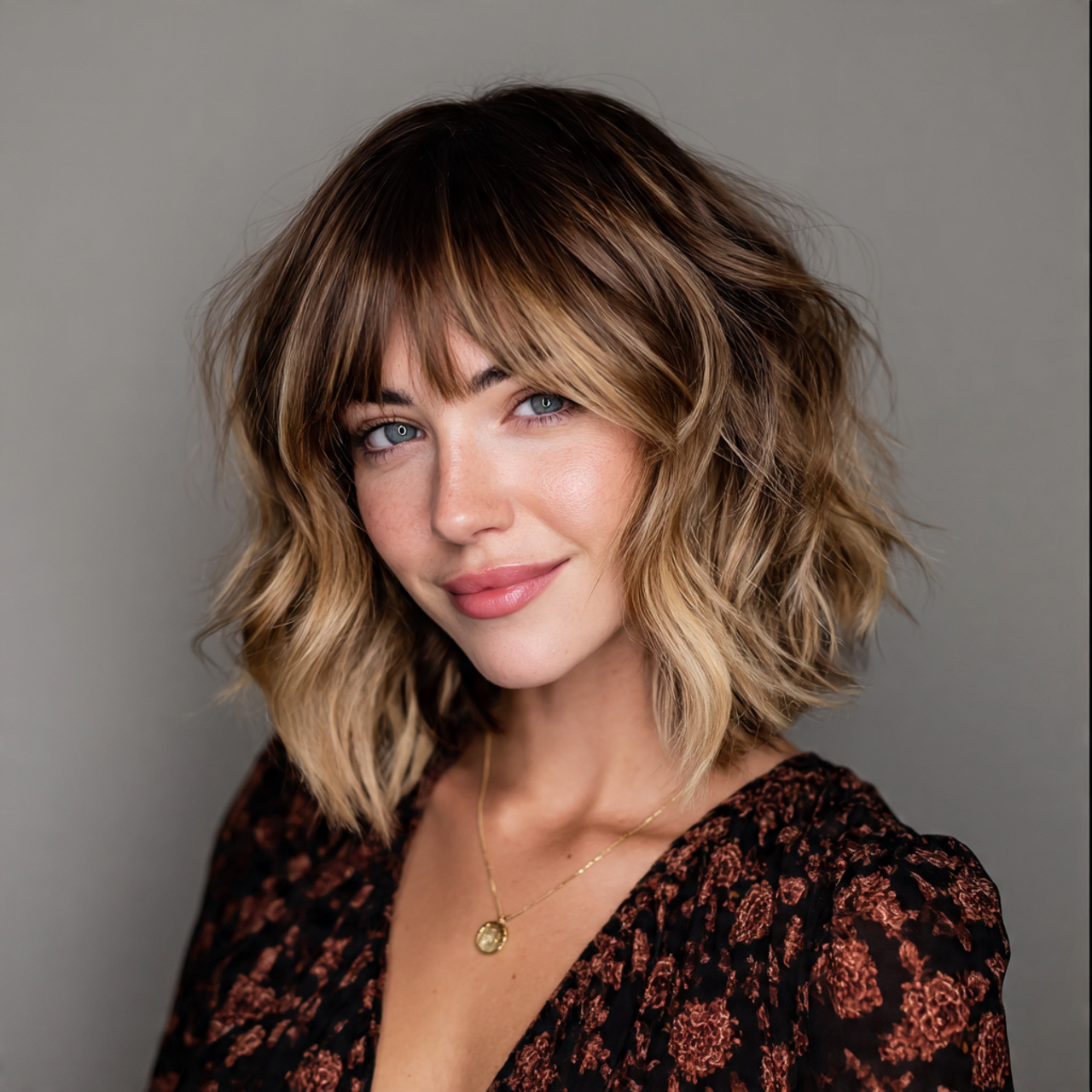 12 Hush Cut: Soft, Layered Hair Trend That Looks Effortless and Modern 8 an attractive women with wavy soft hush cut