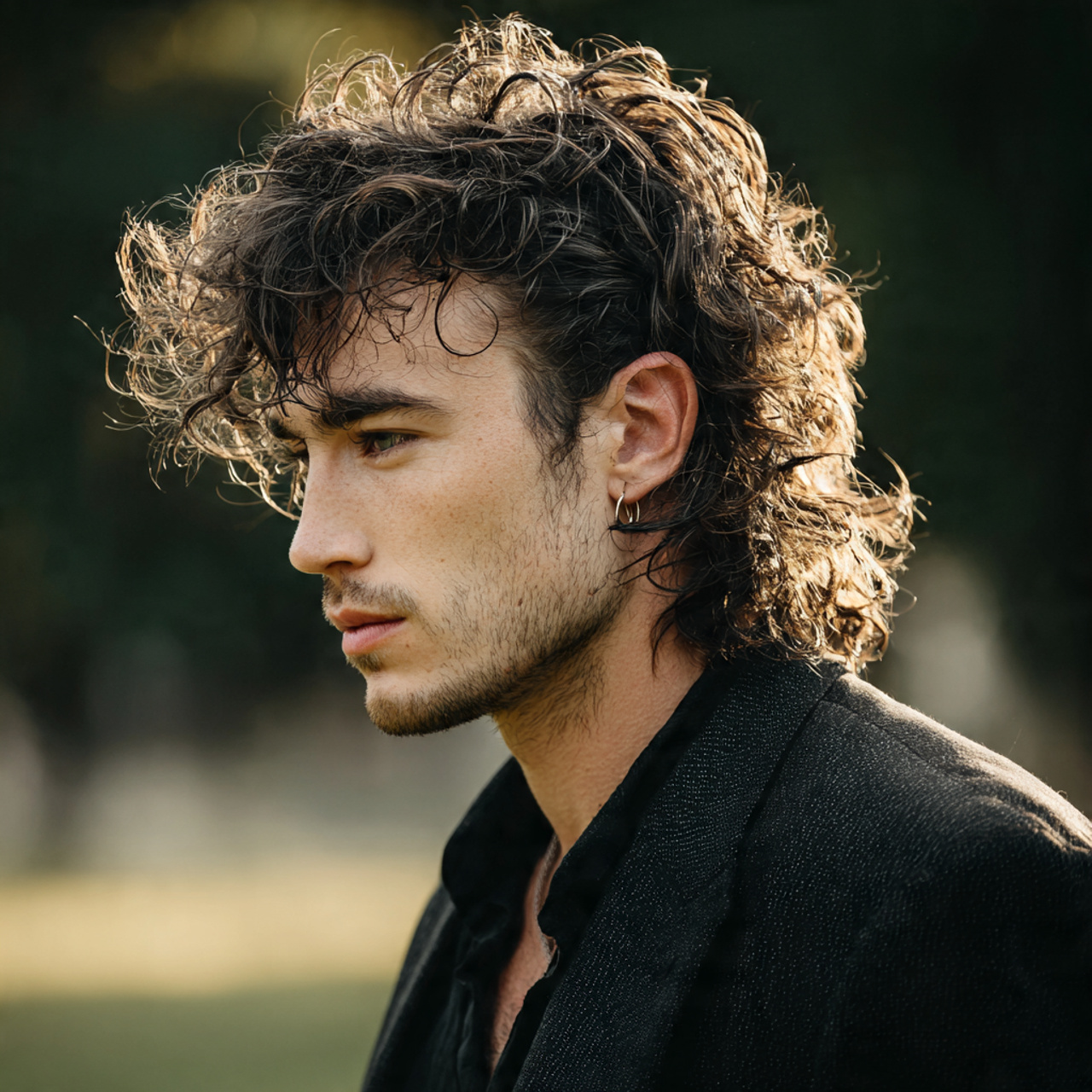 Mullet Hairstyle Mens: 14 Modern Styles and Styling Tips 9 an attractive men having messy mullet look