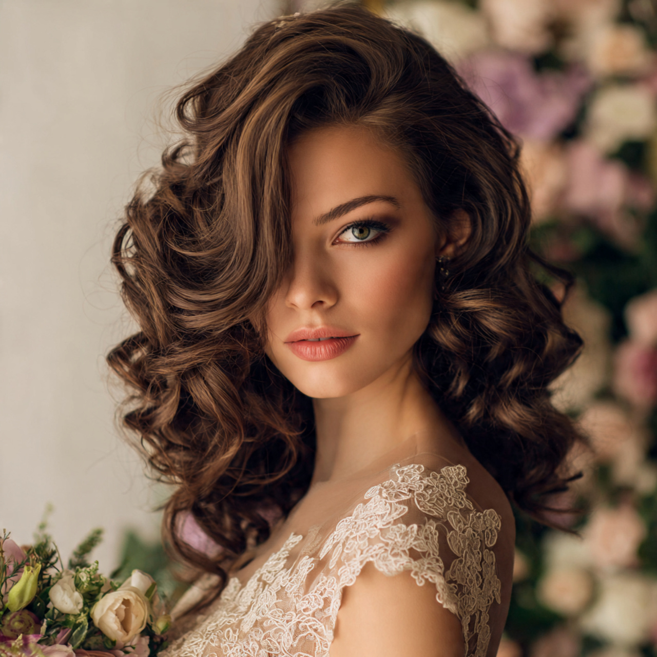 Vintage Wedding Hair: 15 Timeless Styles for a Beautiful Wedding Look 5 an attractive women having side swept curls vintage