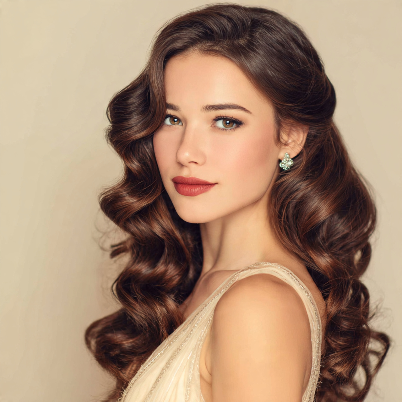 Vintage Wedding Hair: 15 Timeless Styles for a Beautiful Wedding Look 2 an attractive women having soft hollywood waves