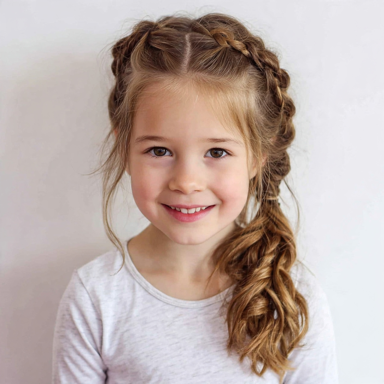 a cute girl having cute easy side ponytail hairsty