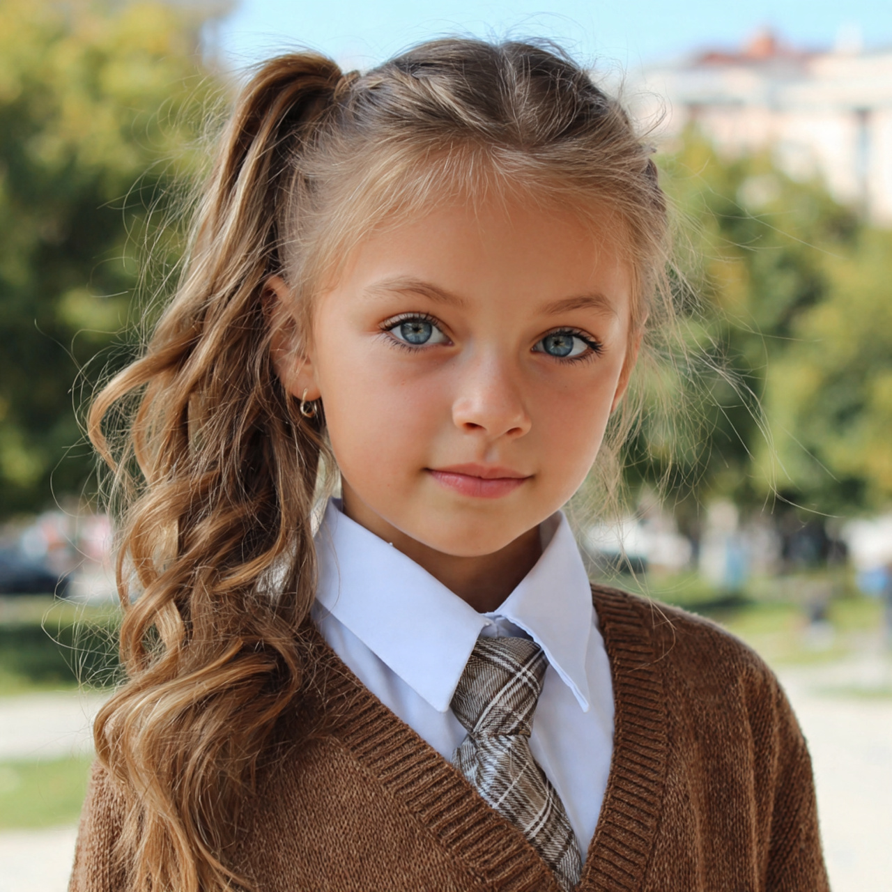 a girl having easy school side ponytail hairstyle
