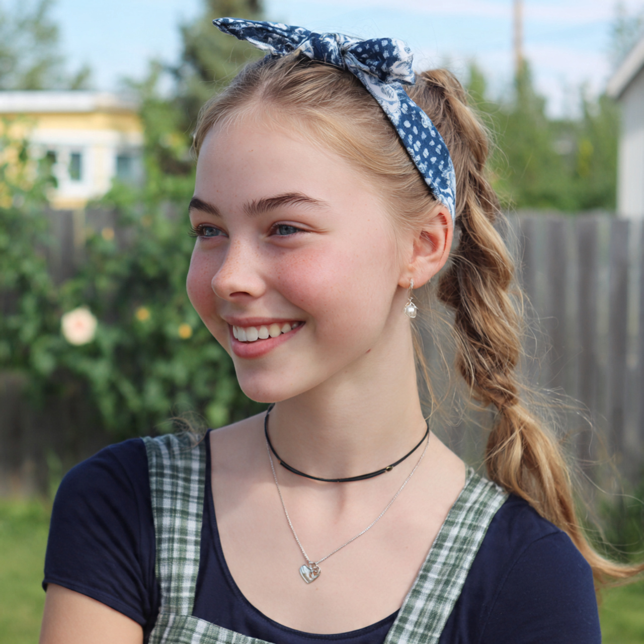 a school teen having quick easy cute easy headband