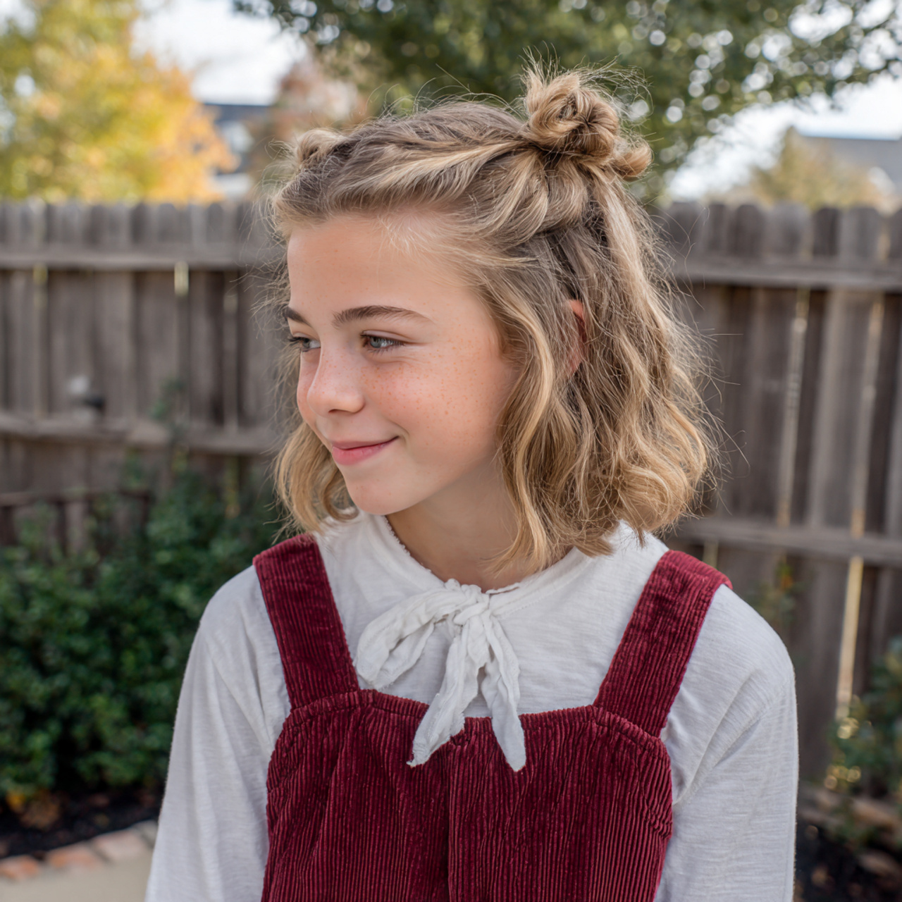 a school teen having quick easy cute soft clipped