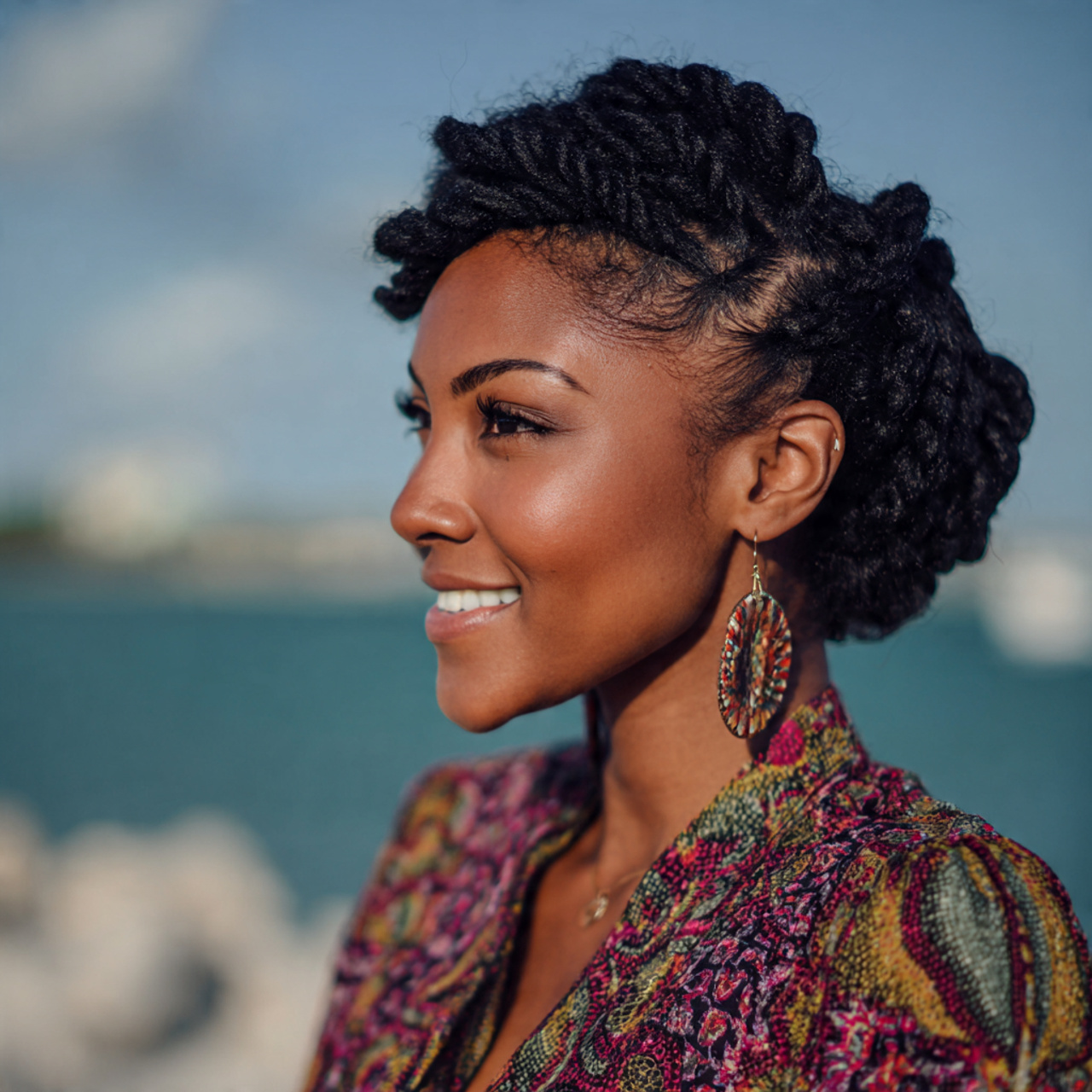 Easy Hairstyles Black Women: Simple Styles for Everyday Beauty 13 an attractive black woman having easy flat twist u