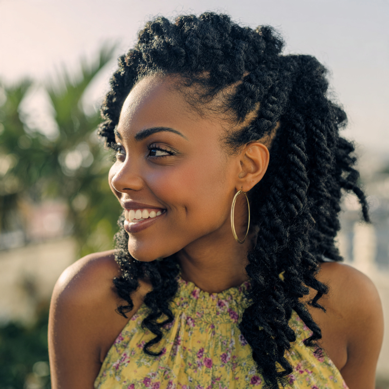 Easy Hairstyles Black Women: Simple Styles for Everyday Beauty 2 an attractive black woman having easy simple two s