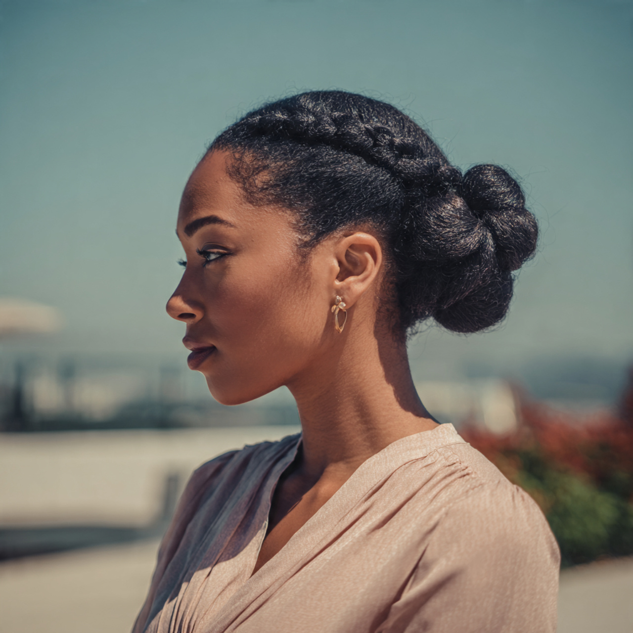 Easy Hairstyles Black Women: Simple Styles for Everyday Beauty 3 an attractive black woman having easy sleek low bu