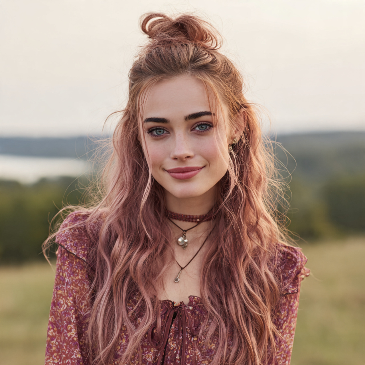 an attractive girl having easy half up casual clip