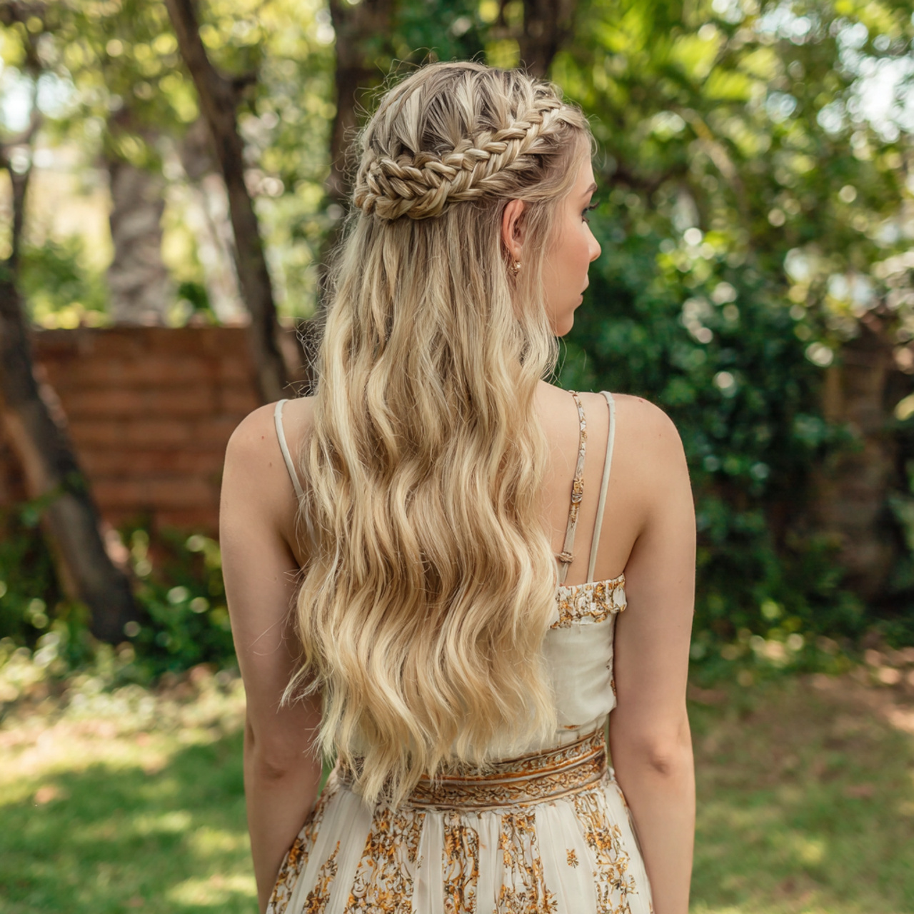 an attractive girl having easy half up small braid