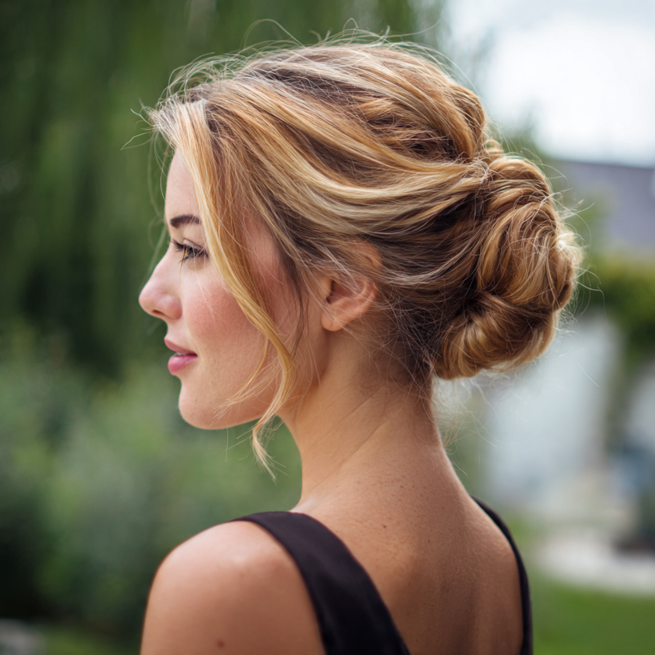 an attractive woman having bubble updo easy updo h