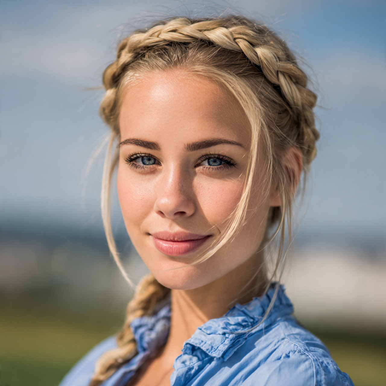 an attractive woman having cute and easy braided h