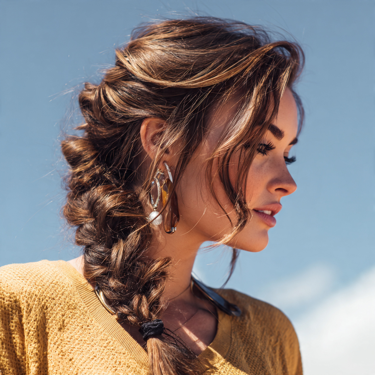 an attractive woman having cute and easy loose sid