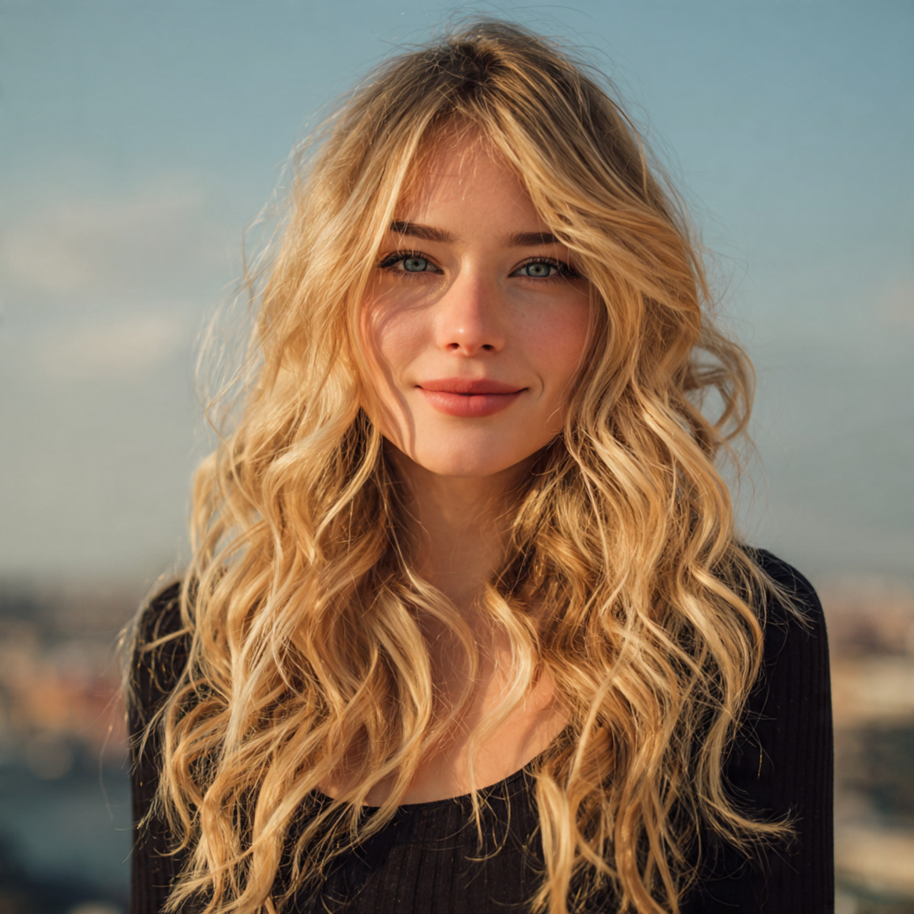 an attractive woman having cute and easy loose wav