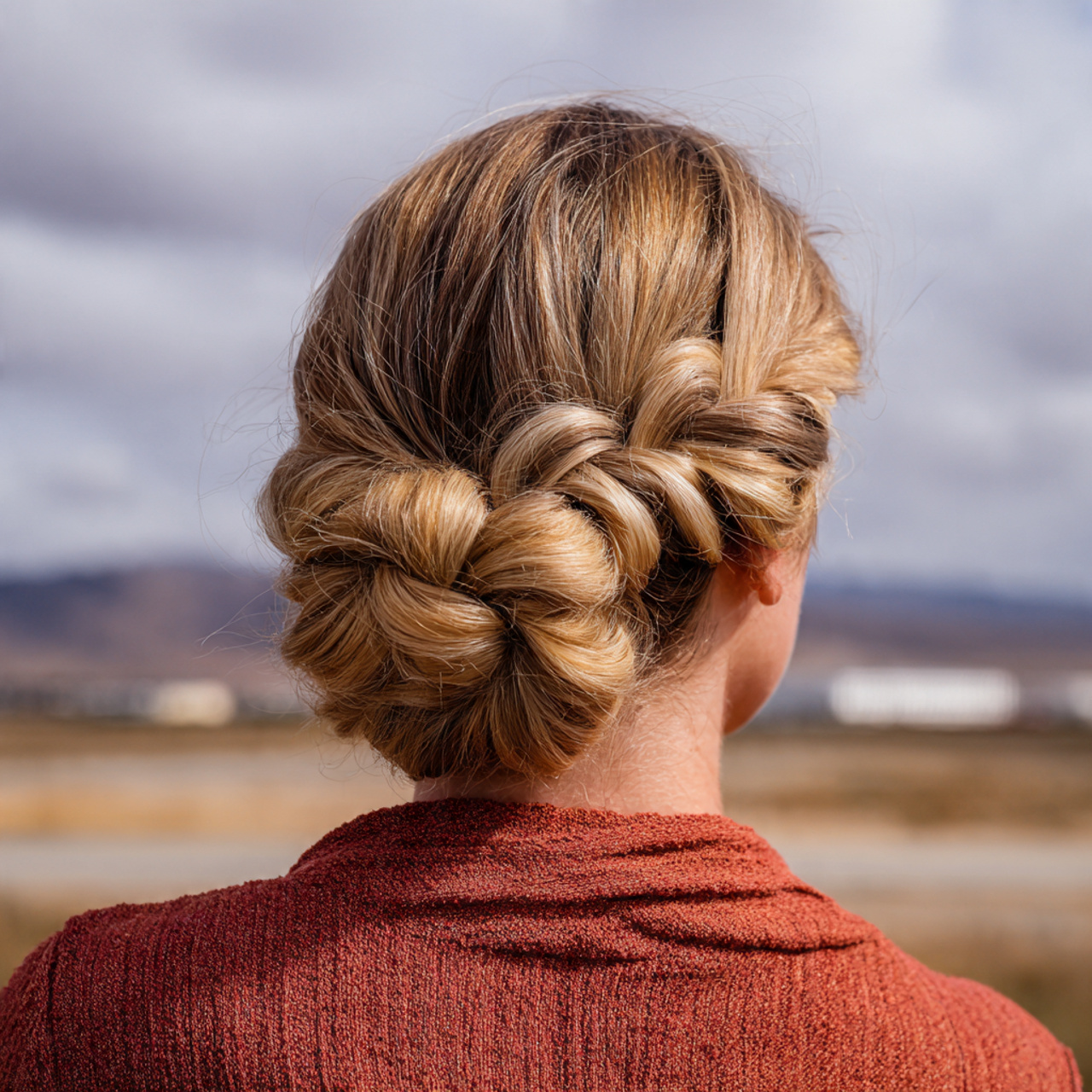 an attractive woman having cute and easy low braid