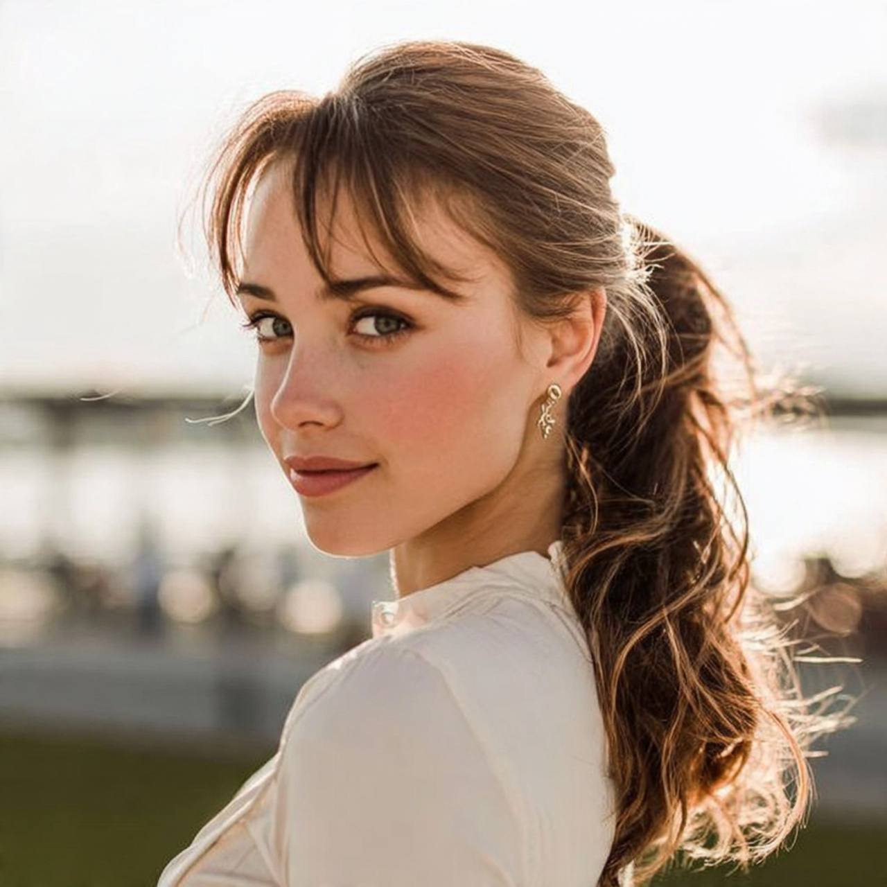 an attractive woman having cute and easy soft low