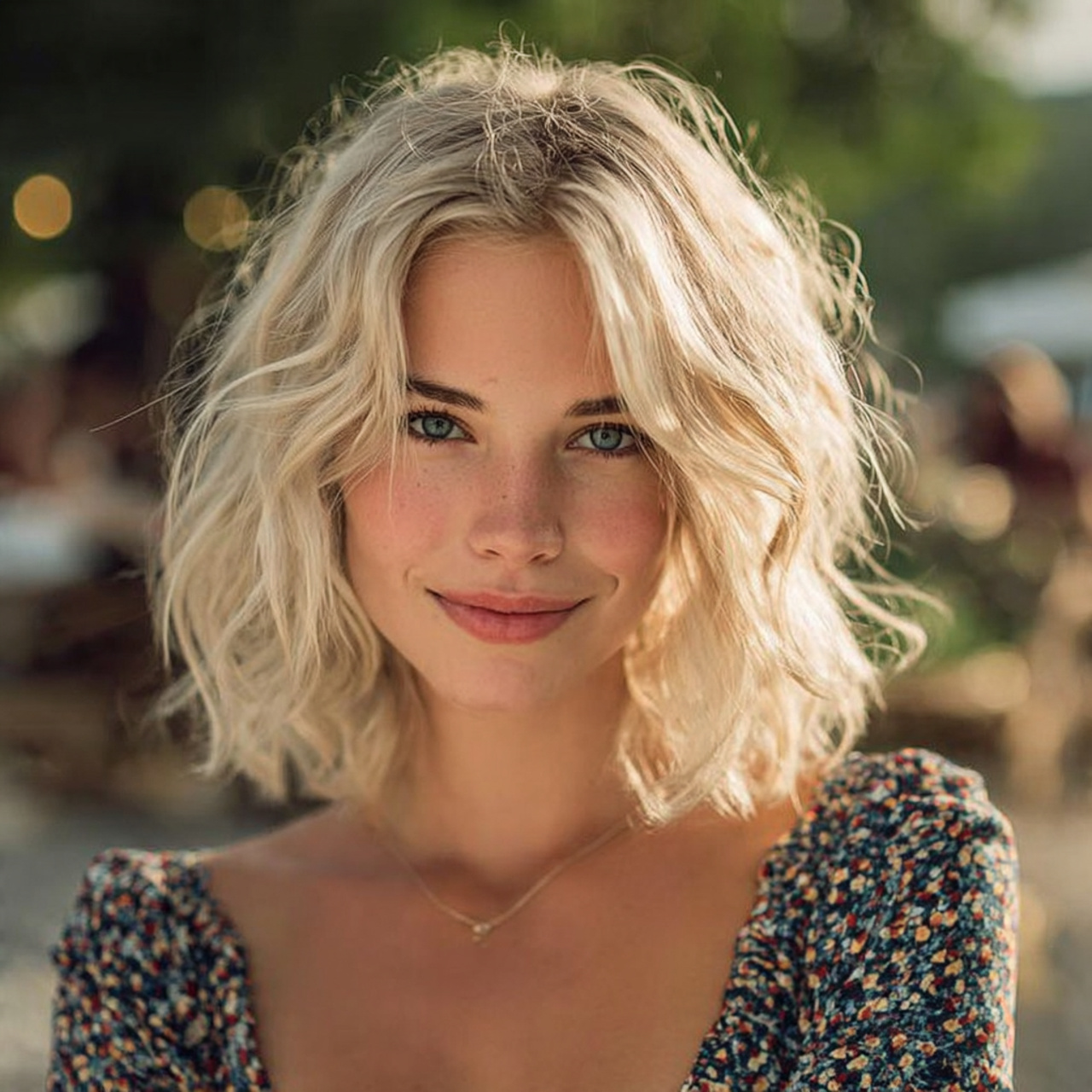 an attractive woman having cute easy textured wave