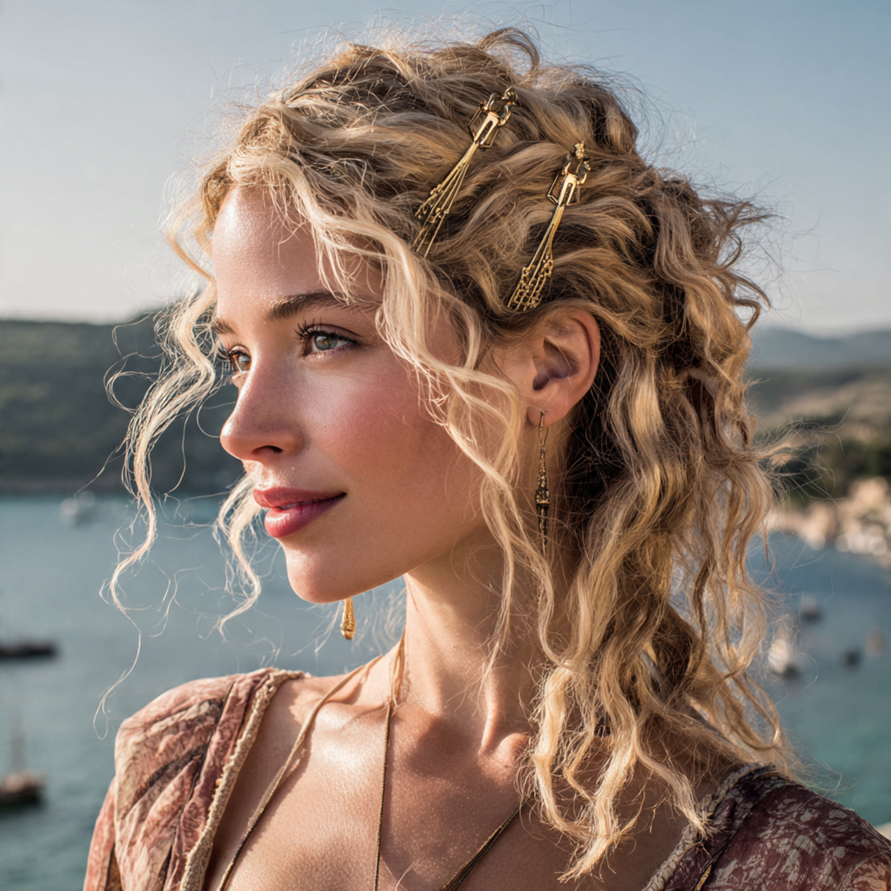 an attractive woman having easy boho beachy