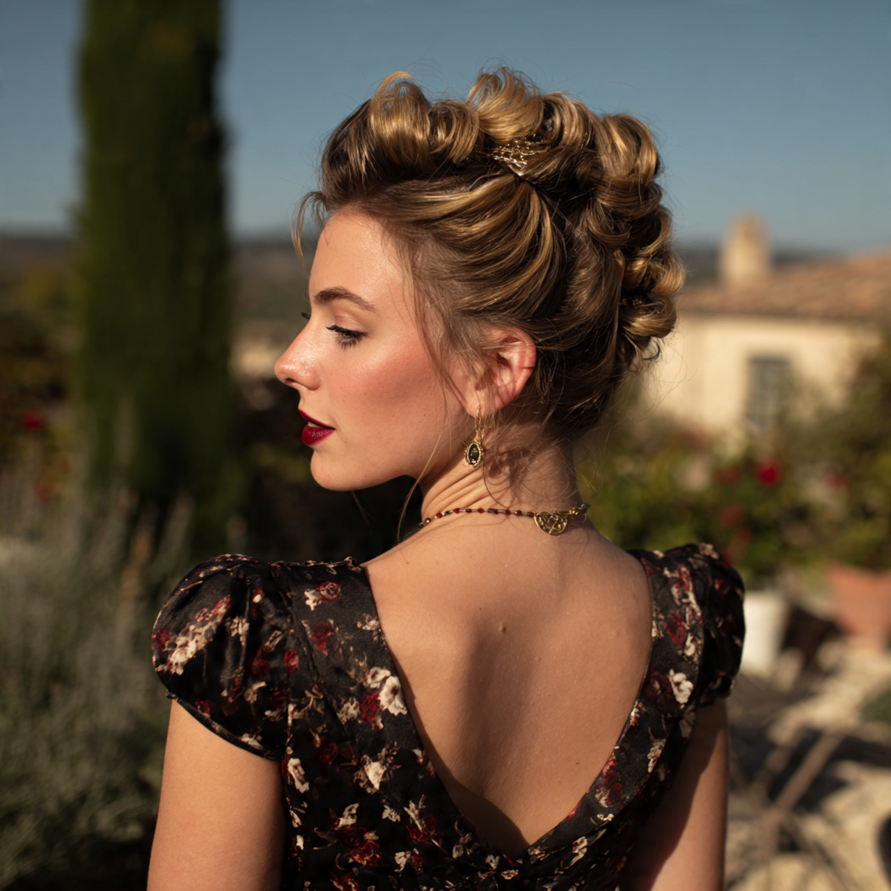 an attractive woman having easy fancy claw clip fr