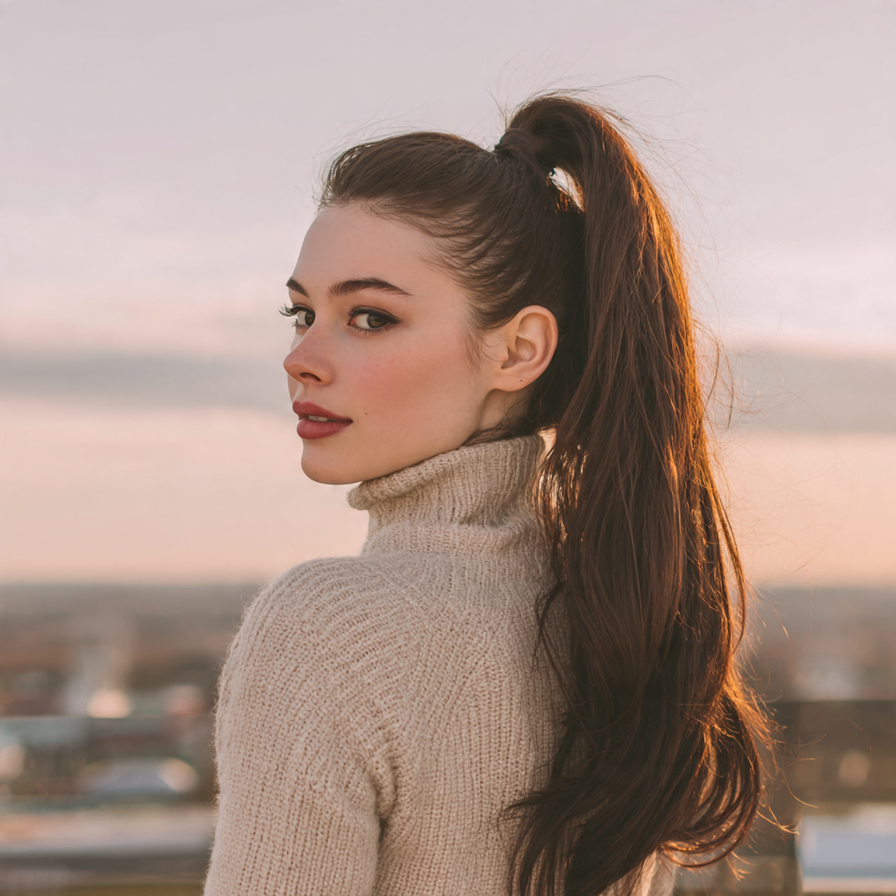 an attractive woman having easy fancy sleek high p