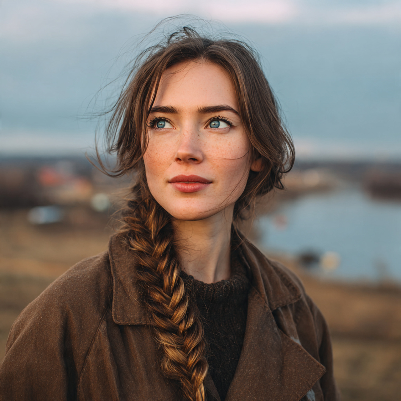 an attractive woman having easy fishtail braid hai