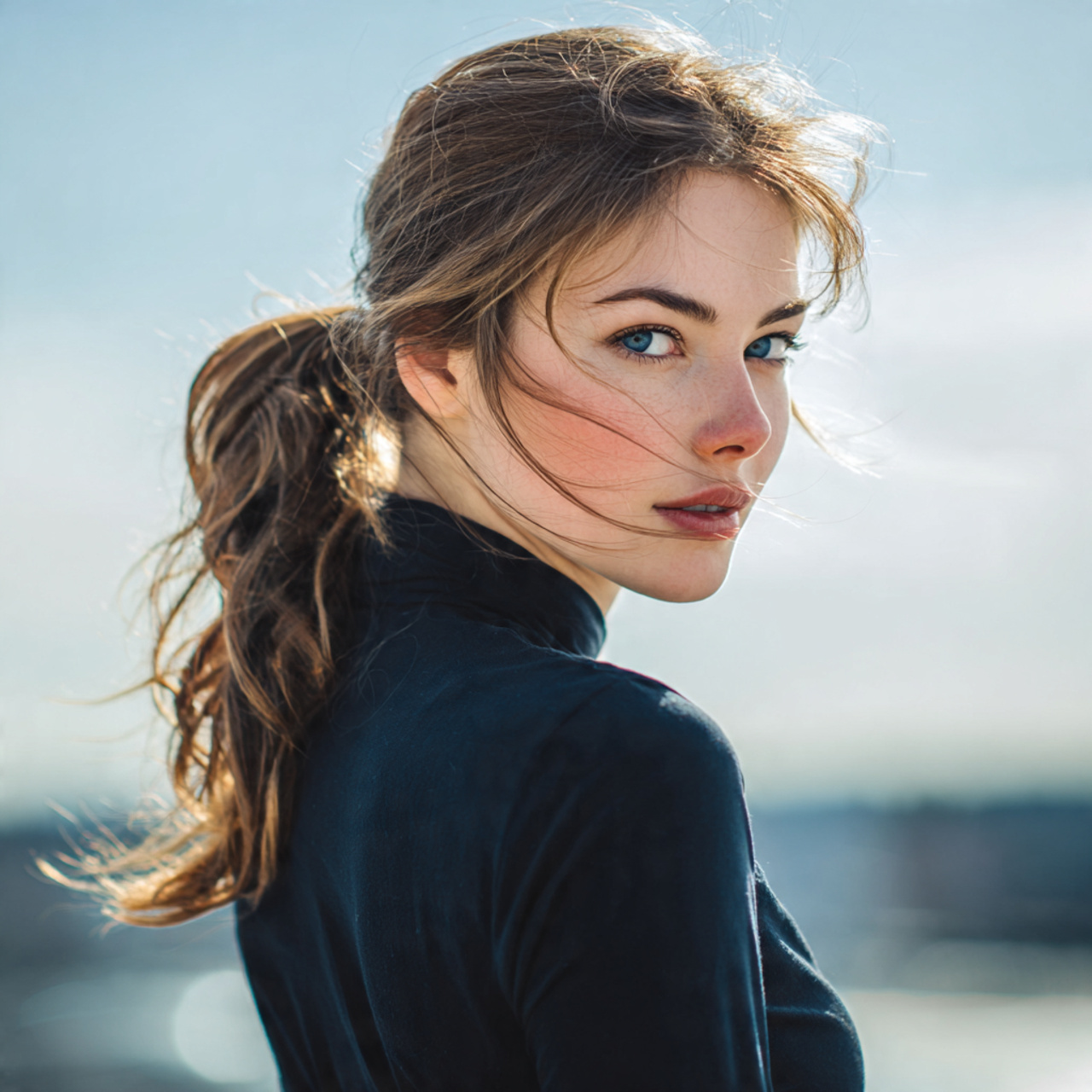 an attractive woman having easy formal elegant low