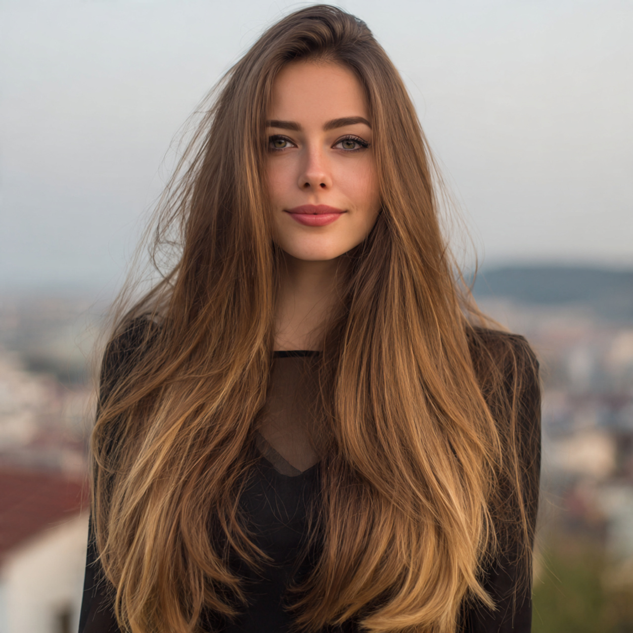 an attractive woman having easy formal polished st