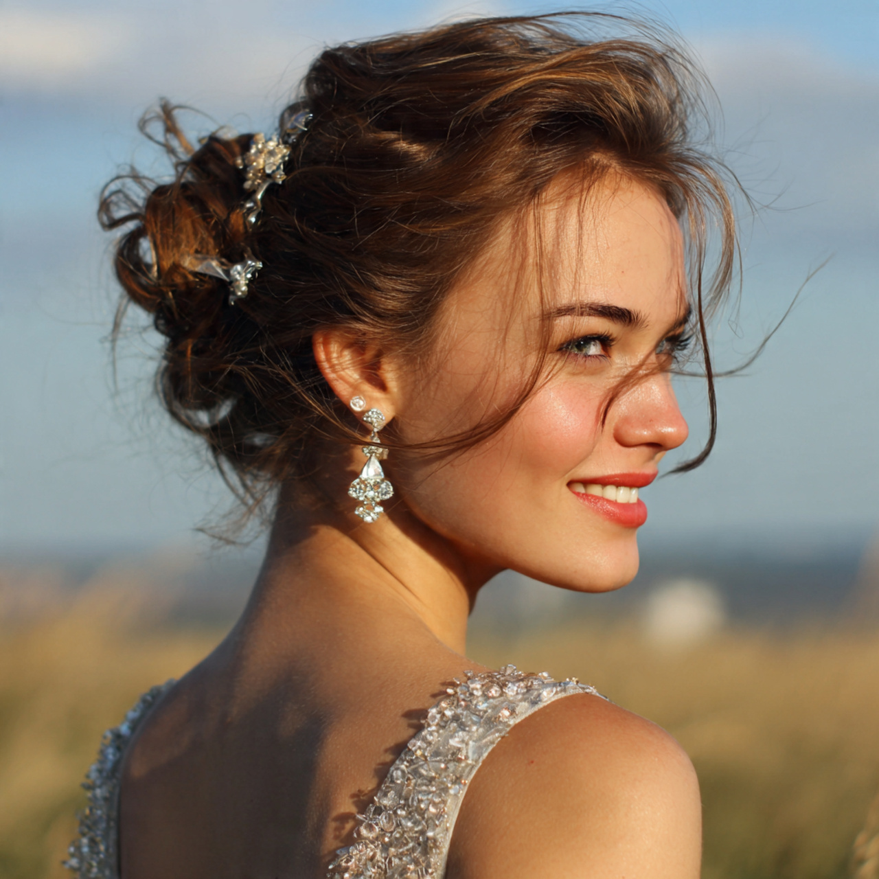 an attractive woman having easy formal simple claw