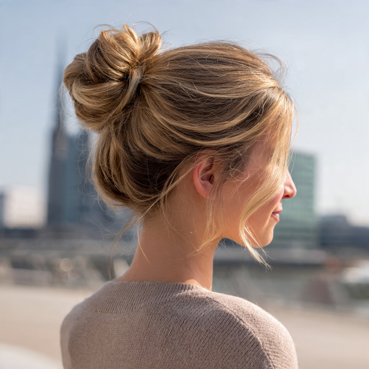 an attractive woman having easy formal smooth chig