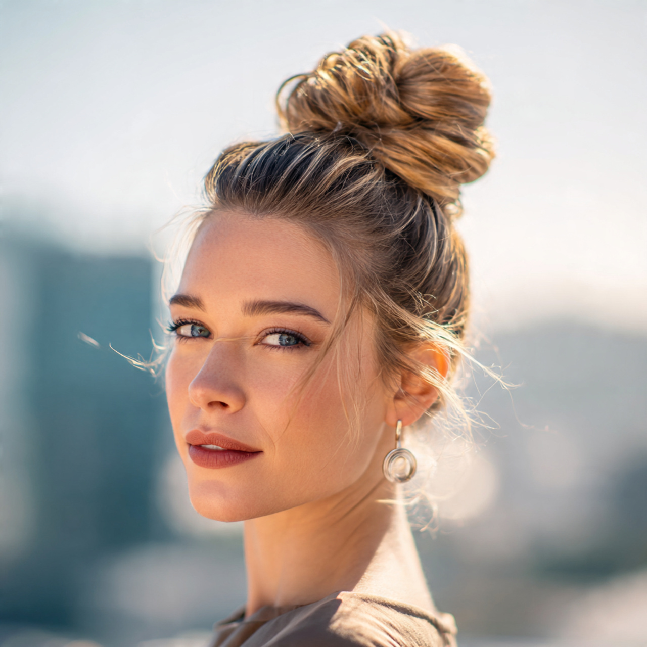 an attractive woman having easy formal soft twiste