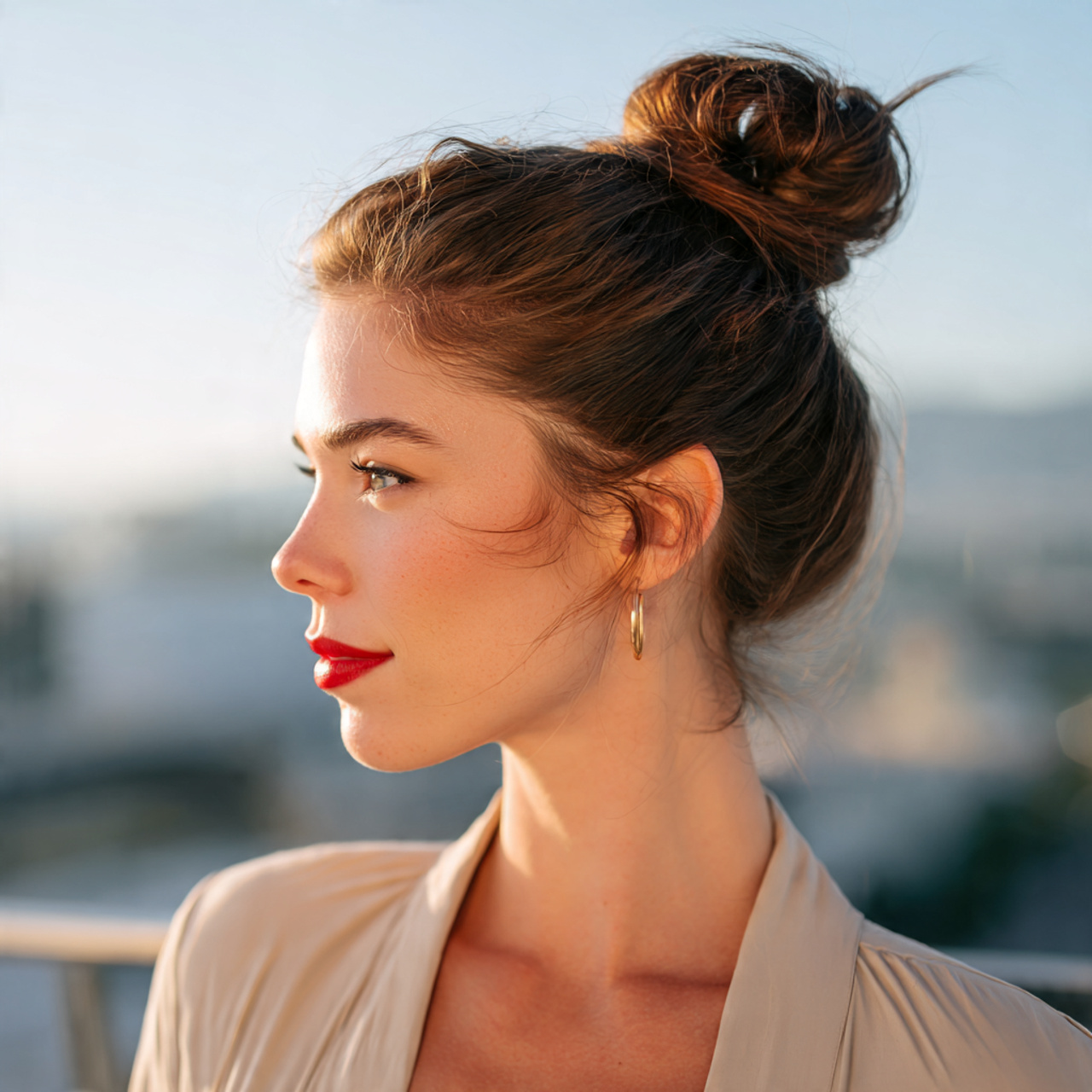 an attractive woman having easy greasy classic hig