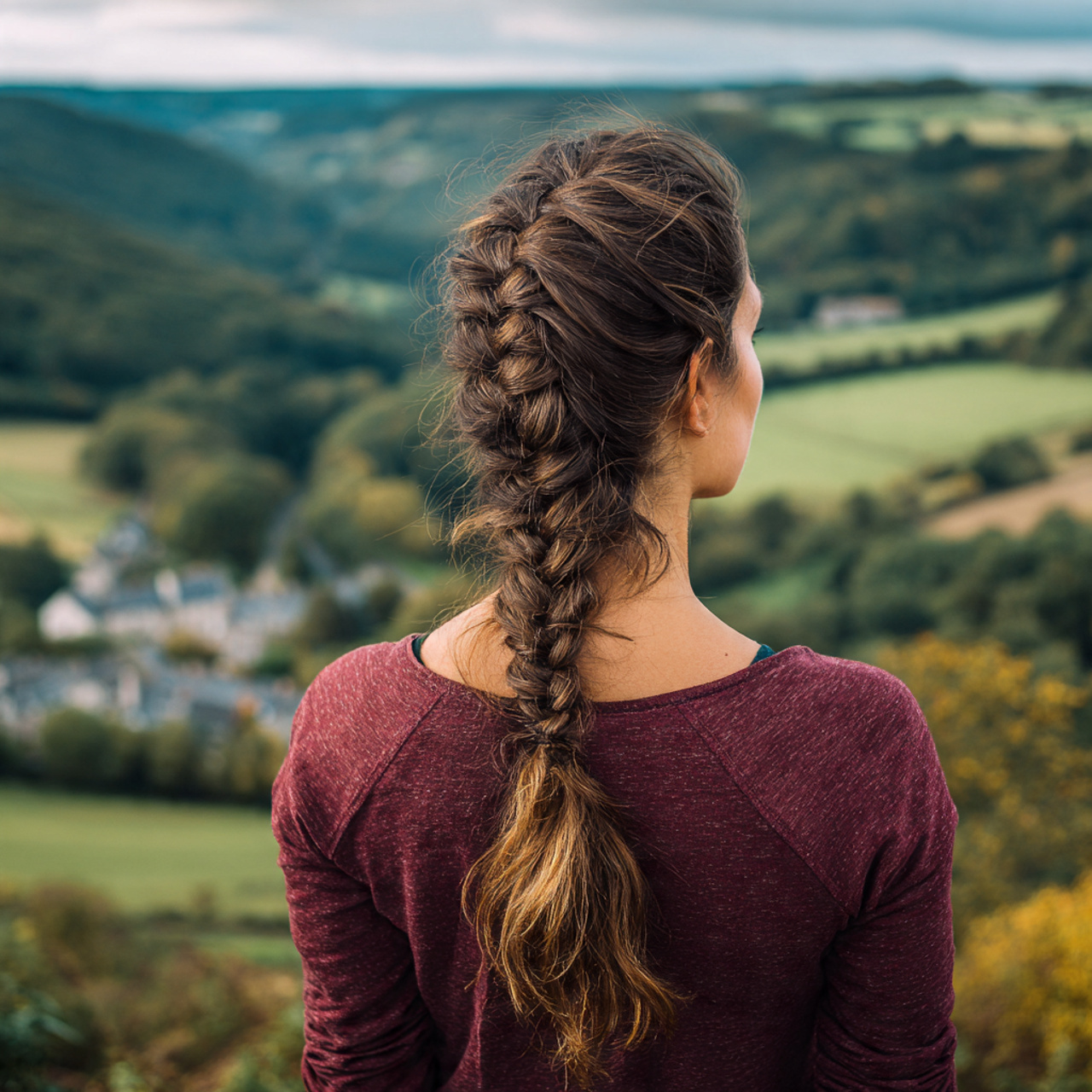 an attractive woman having easy greasy french brai